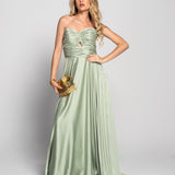 Vestido Glamour Decote Drapeado Tipo Nó