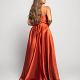 Vestido Longo Glamour Decote Drapeado