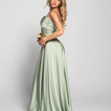 Vestido Glamour Decote Drapeado Tipo Nó