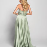 Vestido Glamour Decote Drapeado Tipo Nó