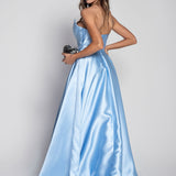 Vestido Longo Glamour Decote Drapeado