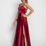 Robe glamour avec fente latérale et liens