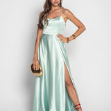 Robe glamour avec fente latérale et liens