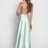 Robe glamour avec fente latérale et liens