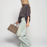 Calça Ti.Amo De Ganga Wide Leg Com Rotos