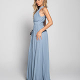 Vestido Halter Glamour Plissado
