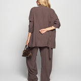 Twinset Ti.Amo 100% Linho Blazer Cruzado + Calça