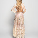 Vestido Ti.Amo Longo Glamour Estampado Histórico