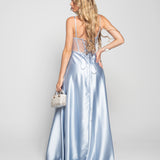 Robe transparente à décolleté drapé de la collection Corsettry de Glamour