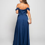 Vestido Longo Glamour Com Múltiplos Drapeados