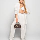 Twinset Ti.Amo 100% Linho Blazer Cruzado + Calça