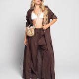 Twinset 100% Linho Vestido/Camiseiro + Calça