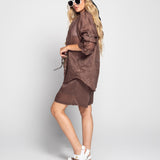 Twinset Ti.Amo Camisa + Calção Mistura De Linho