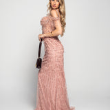 Vestido Longo Glamour Missangas E Jóias