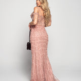 Vestido Longo Glamour Missangas E Jóias