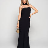 Vestido Longo Off Shoulder Com Fita