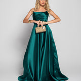 Vestido Longo Glamour Decote Drapeado