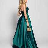 Vestido Longo Glamour Decote Drapeado