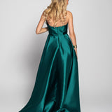 Vestido Longo Glamour Decote Drapeado
