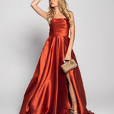 Vestido Longo Glamour Decote Drapeado