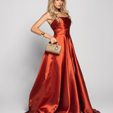 Vestido Longo Glamour Decote Drapeado