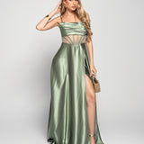 Robe transparente à décolleté drapé de la collection Corsettry de Glamour