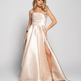Vestido Longo Glamour Decote Drapeado