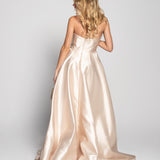 Vestido Longo Glamour Decote Drapeado