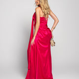 Vestido Glamour Drapeado Alsa Prolongada