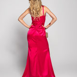 Vestido Glamour Drapeado Alsa Prolongada