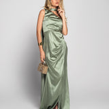 Vestido Glamour Drapeado Alsa Prolongada