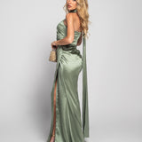 Vestido Glamour Drapeado Alsa Prolongada