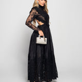 Vestido Ti.Amo Longo Glamour Estampado Histórico