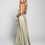 Robe glamour avec fente latérale et liens