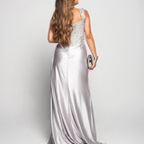 Vestido Longo Glamour Decote Bordado Missangas