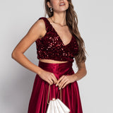 Haut en velours à paillettes