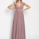 Robe drapée glamour avec guipure