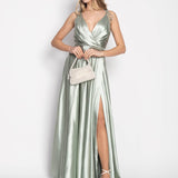 Vestido Glamour Abertura Lateral Com Cauda