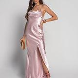 Robe glamour fendue sur le côté