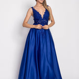 Robe glamour brodée à paillettes