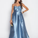 Glamour Dress with Knot Effect Neckline and Draping