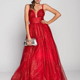 Glamour Dress with Draped Cup Glitter