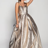 Jacquard Glitter Corsetry Inspired Dress