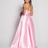 Vestido Longo Glamour Decote Drapeado