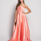 Vestido Longo Glamour Decote Drapeado