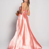 Vestido Longo Glamour Decote Drapeado