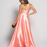 Vestido Longo Glamour Decote Drapeado