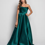 Vestido Longo Glamour Decote Drapeado