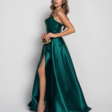 Vestido Longo Glamour Decote Drapeado