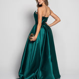 Vestido Longo Glamour Decote Drapeado